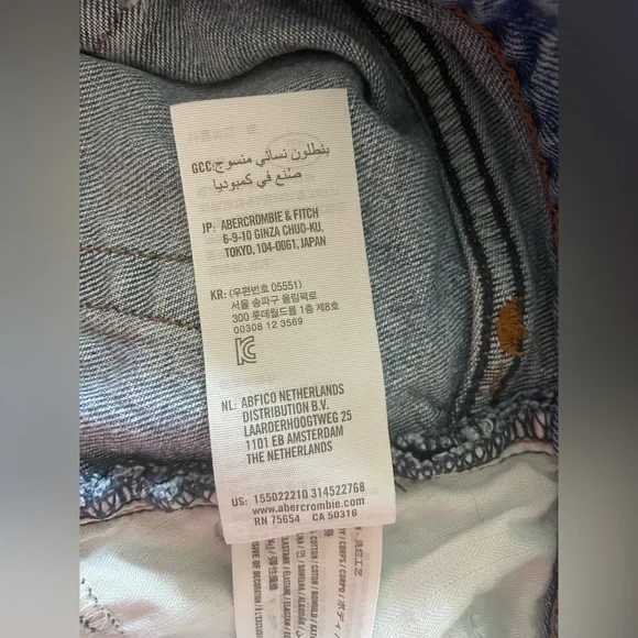 Abercrombie Fitch The Dad High Rise Curve Denim Blue Jeans Size 27 - Picture 5 of 8
